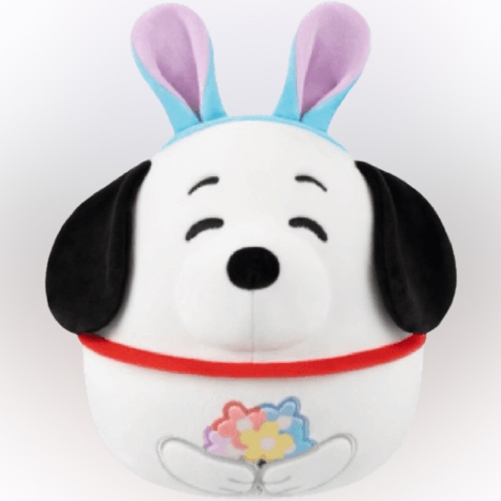 ❤️Reserved ❤️Squishmelow Cute Bunny-Ear Snoopy Plush (White, Black, Pink, Blue)